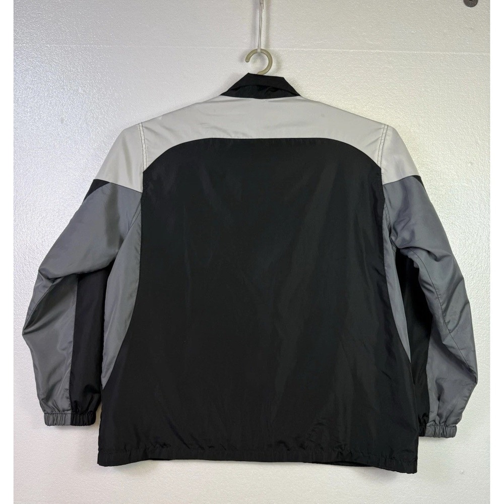 Washington Redskins Jacket Adult XL Black Gray White Windbreaker Reebok NFL Logo - Picture 3 of 7